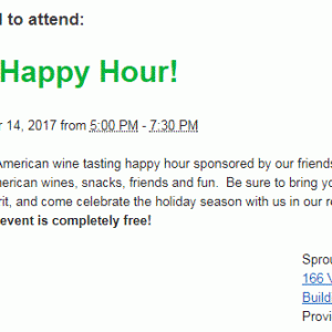 Holiday Happy Hour!